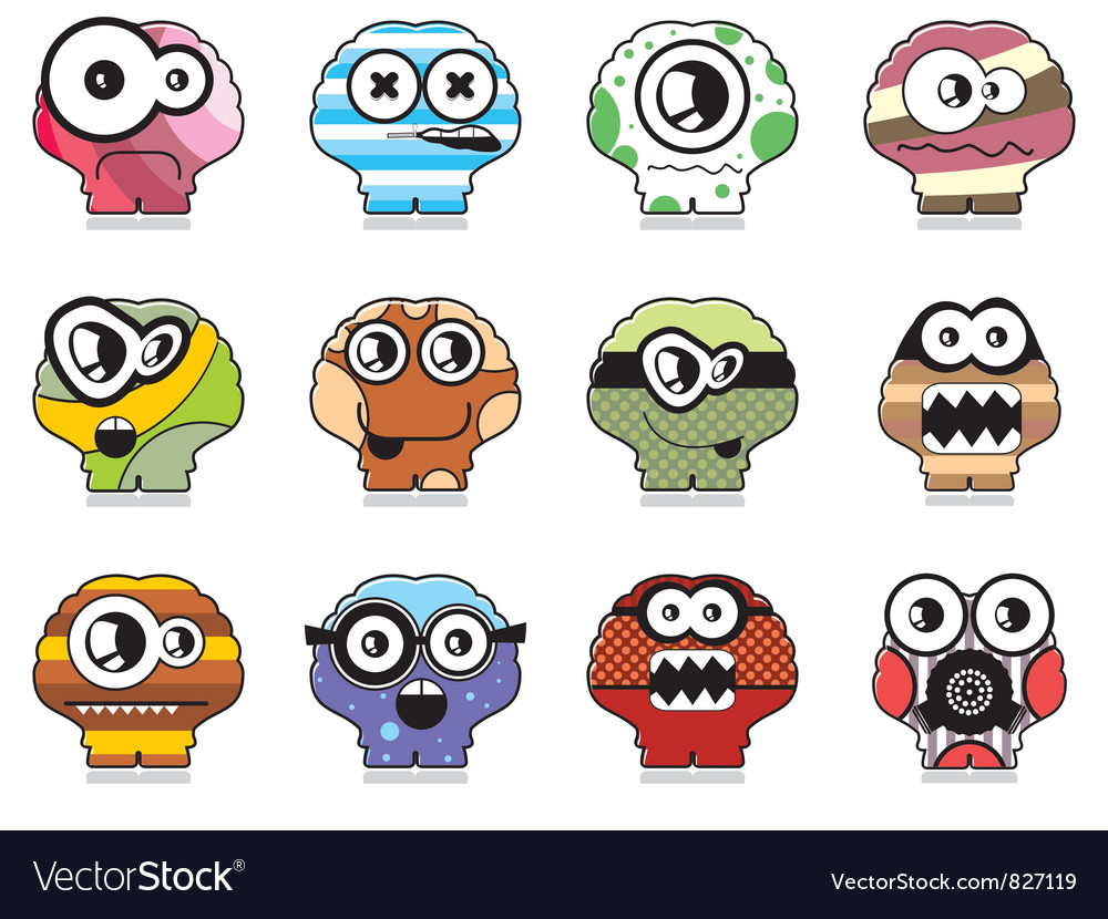 Set of twelve monster