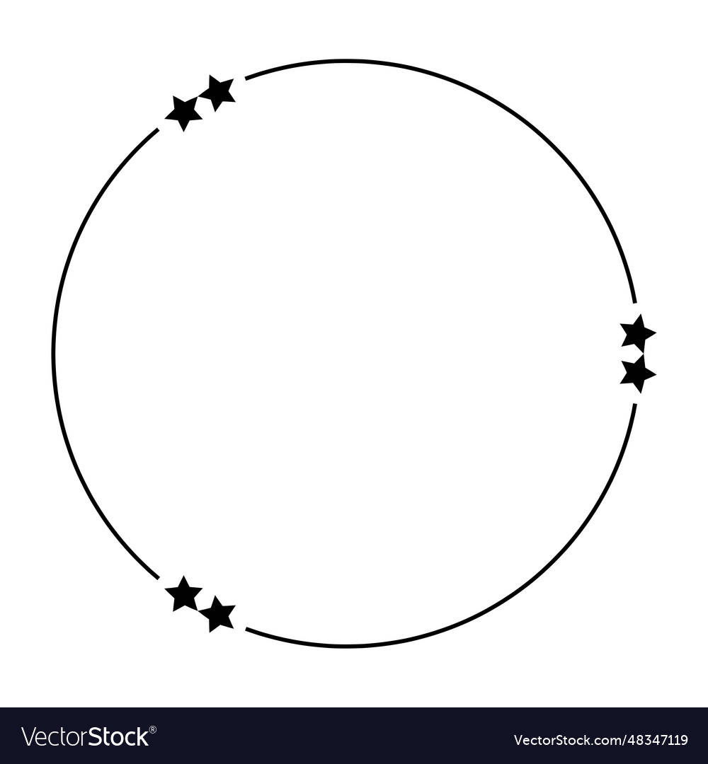 Star frame border horizontal line shape icon vector image Star frame border horizontal line shape icon