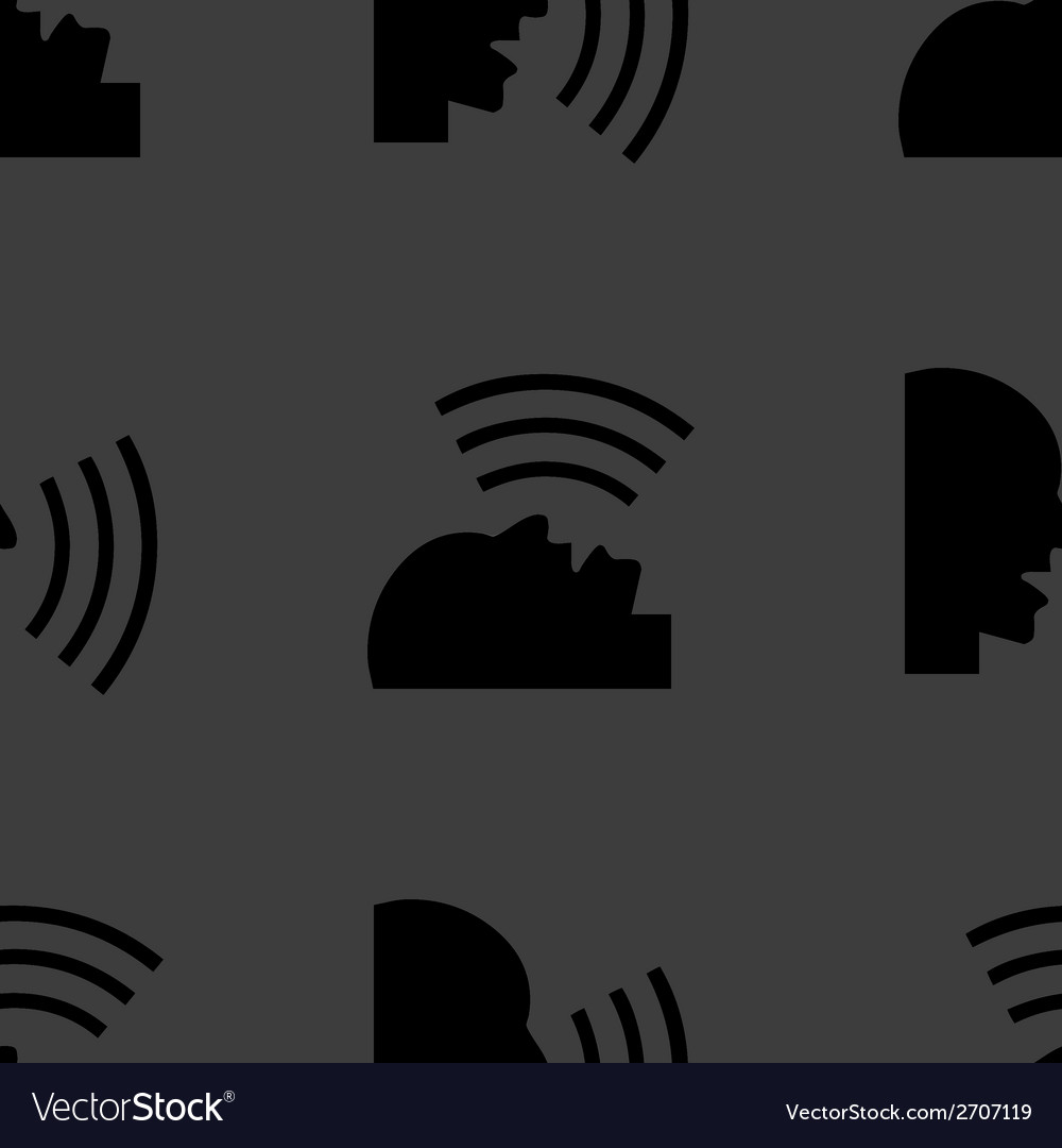 Talking web icon flat design seamless pattern