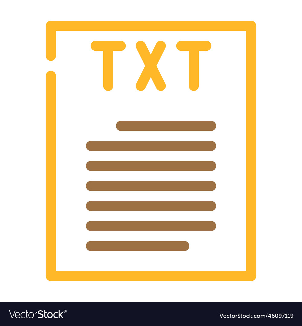 Txt file format document color icon