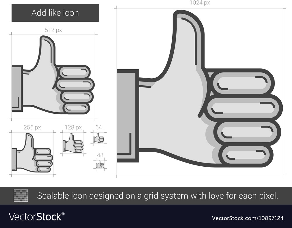 Add like line icon