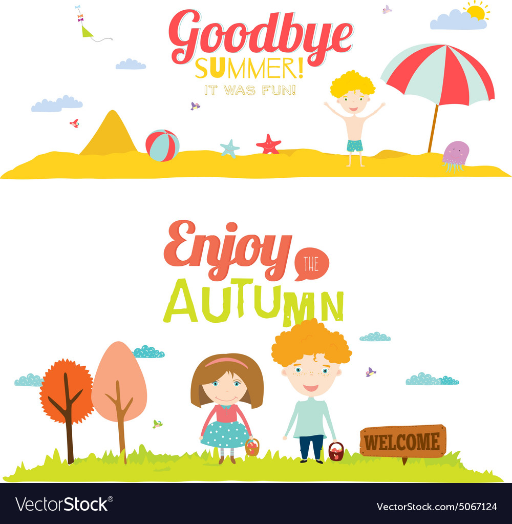 Goodbye summer clipart