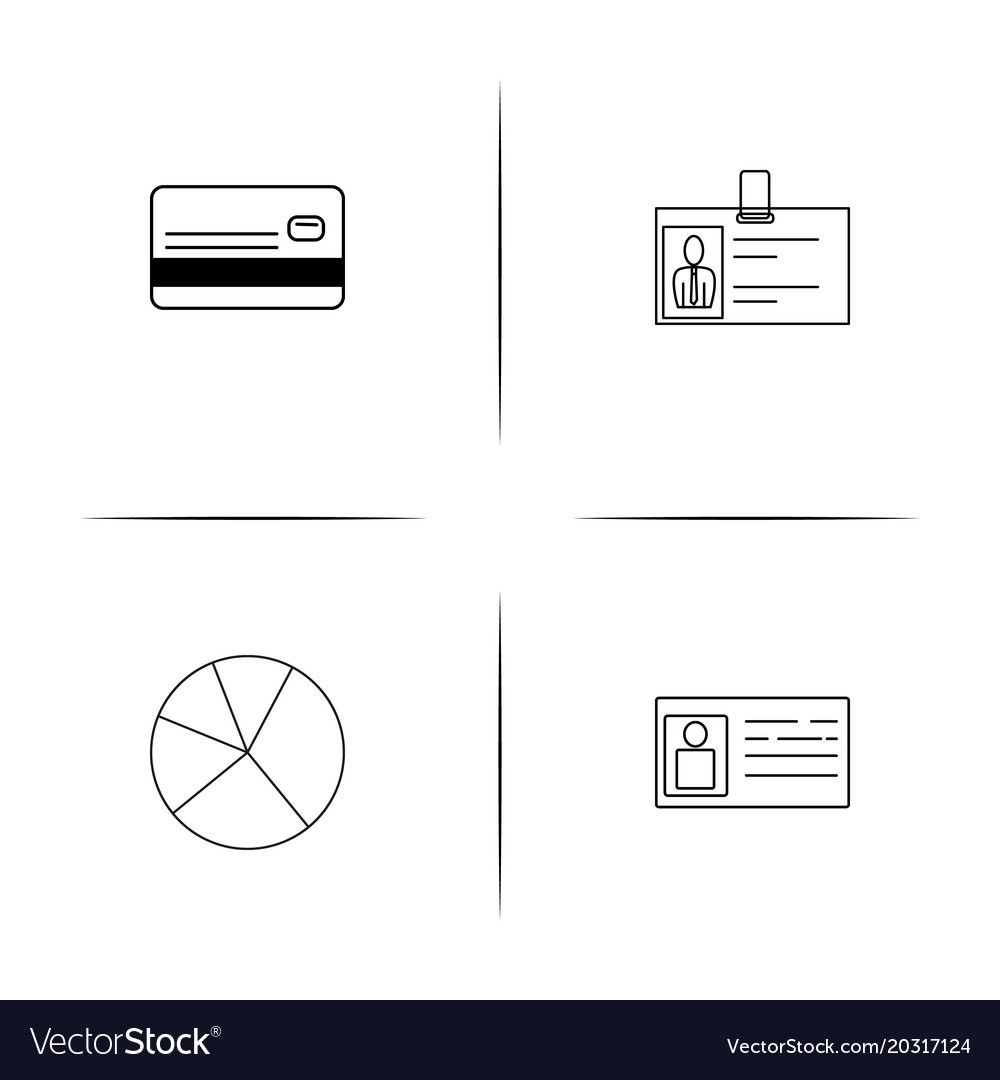 Business simple linear icon setsimple outline