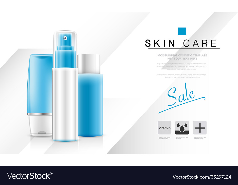 Cosmetic cream and body lotion poster premium vector image Cosmetic cream and body lotion poster premium