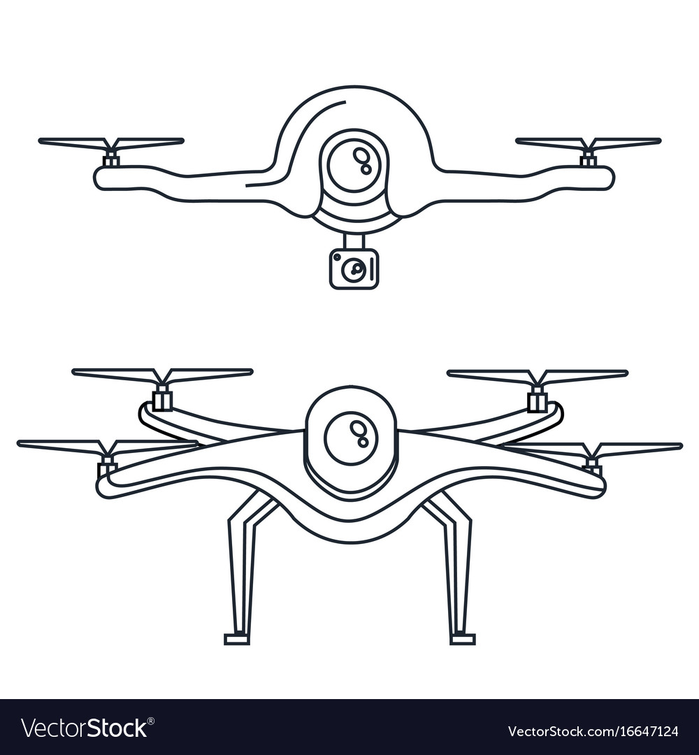 Drone photography and video created with camera Vector Image