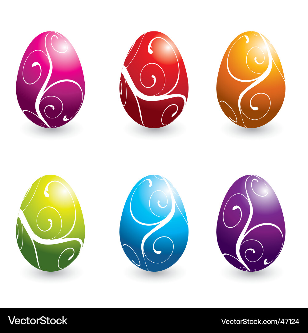 Easter eggs Royalty Free Vector Image - VectorStock