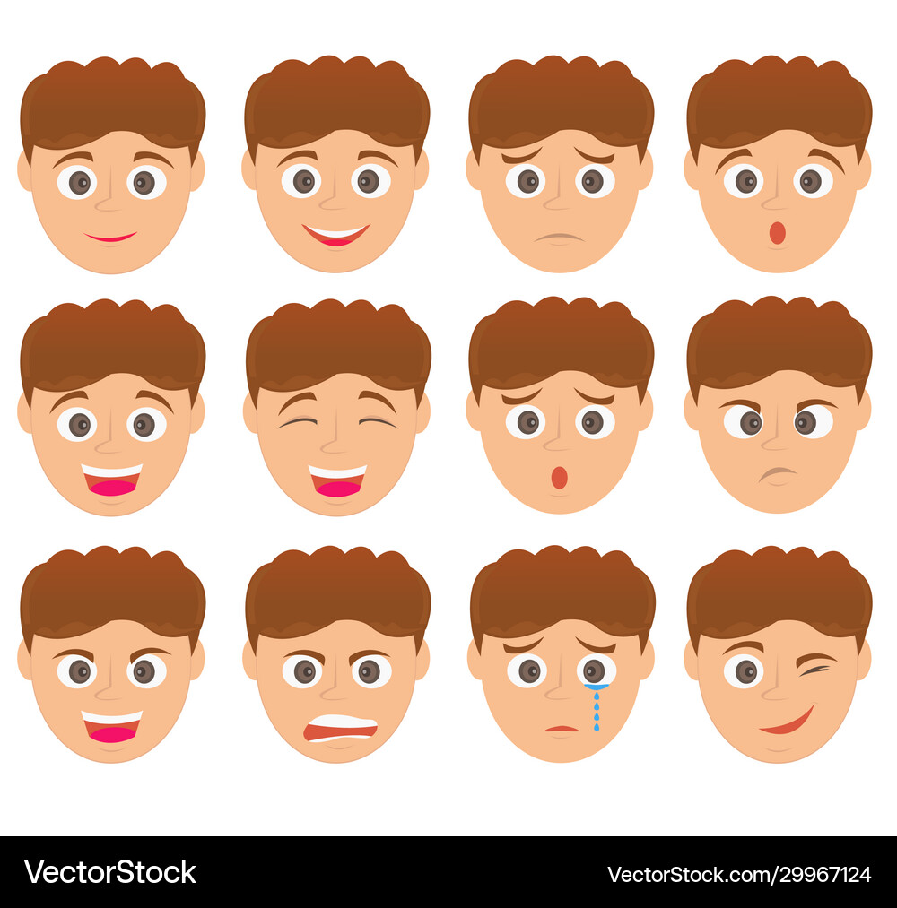 Face expression and emoticon Royalty Free Vector Image