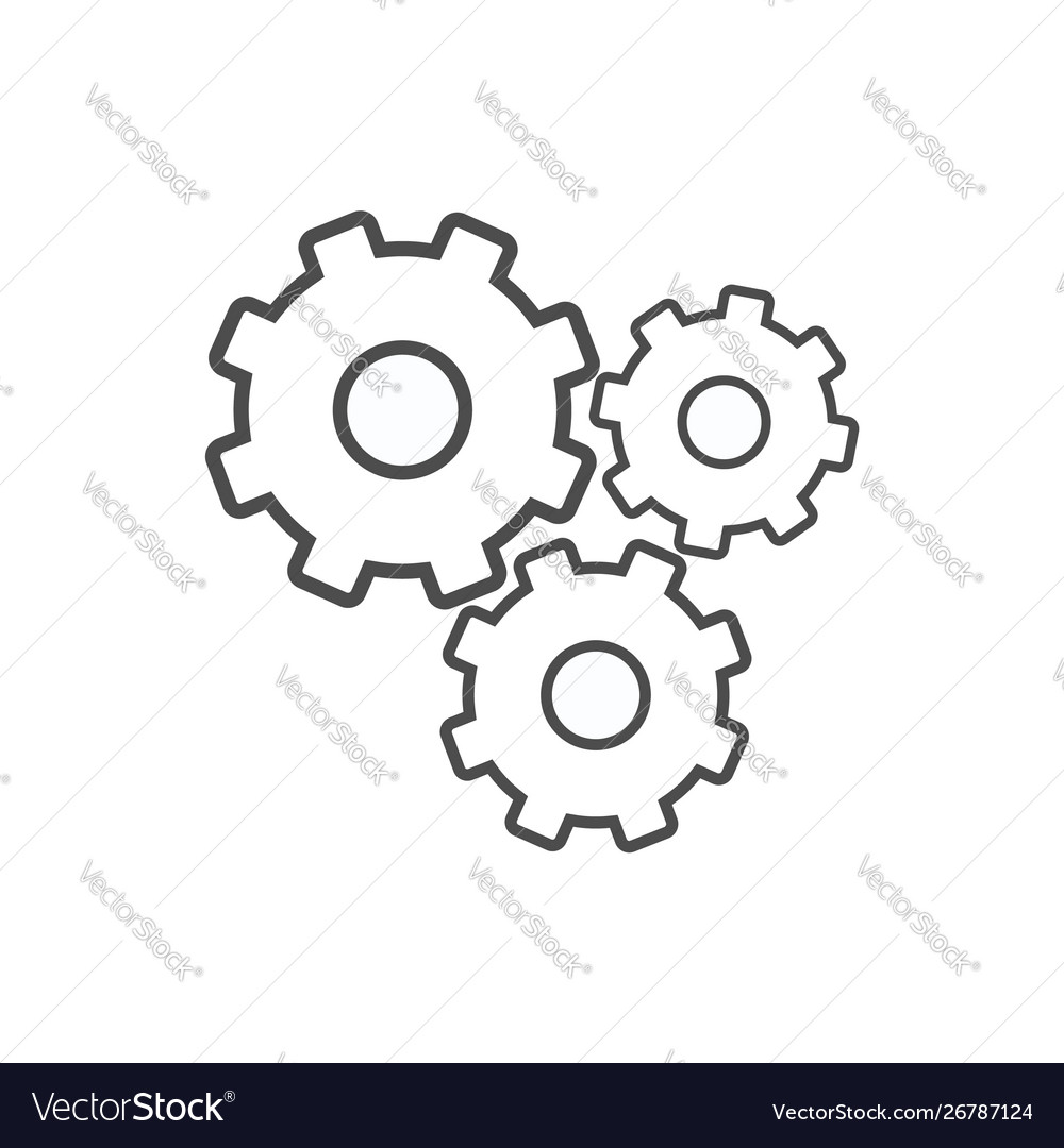 Gear icon template Royalty Free Vector Image - VectorStock