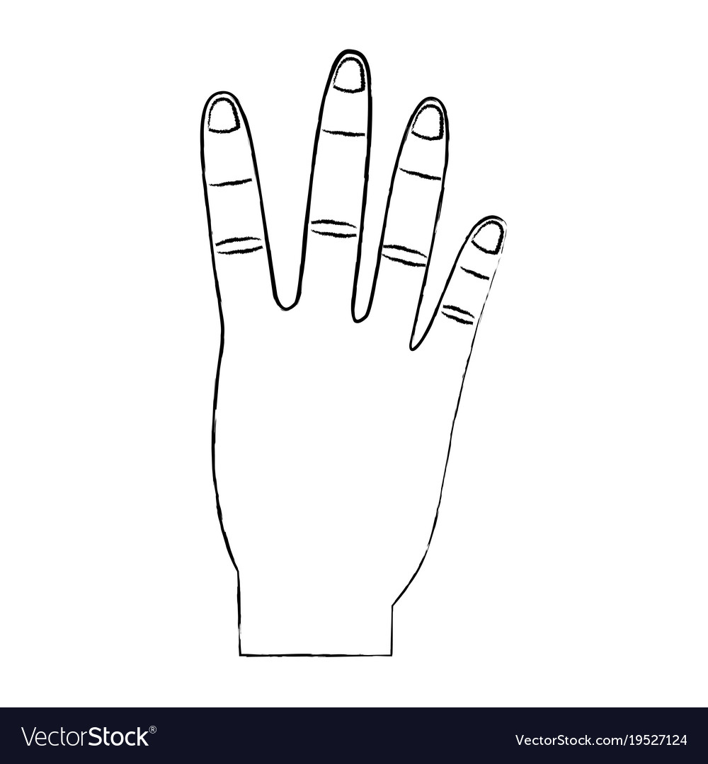 Hand showing four count gesture