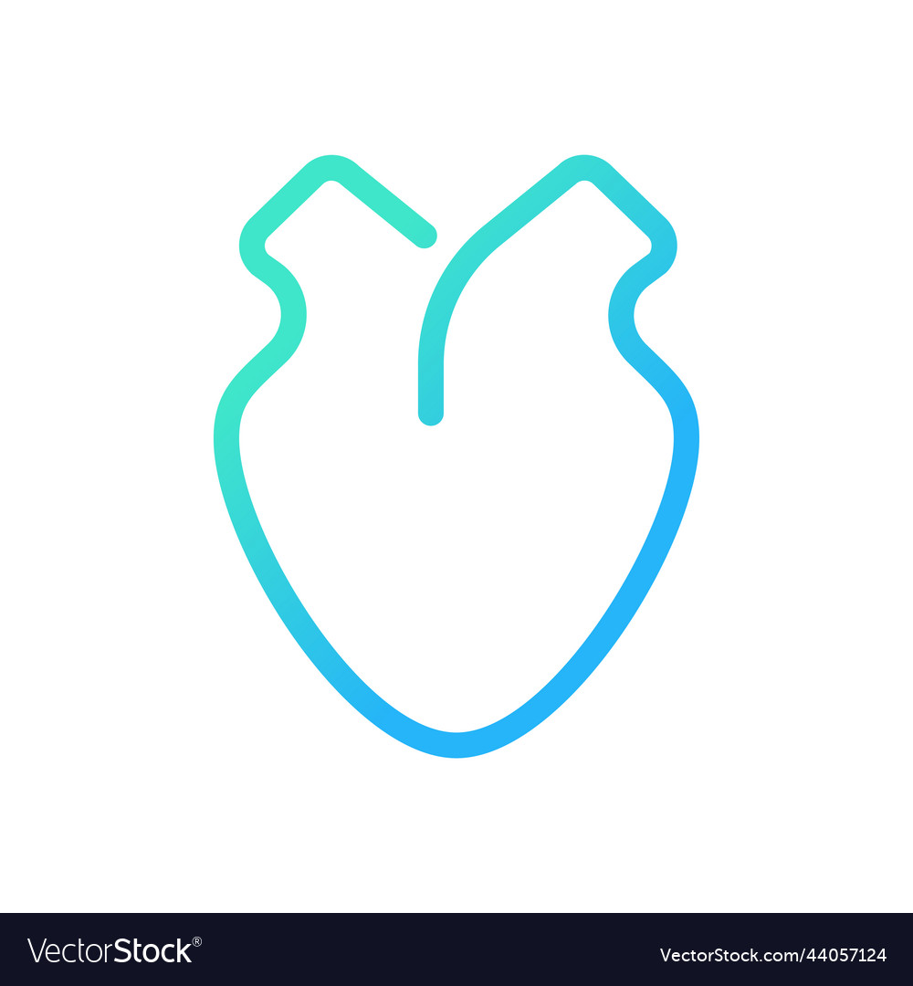 Heart pixel perfect gradient linear ui icon vector image Heart pixel perfect gradient linear ui icon