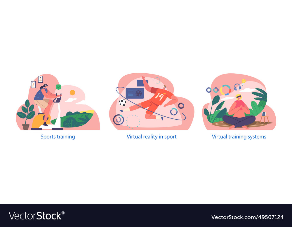 Isolated elements with characters immerse vector image Isolated elements with characters immerse