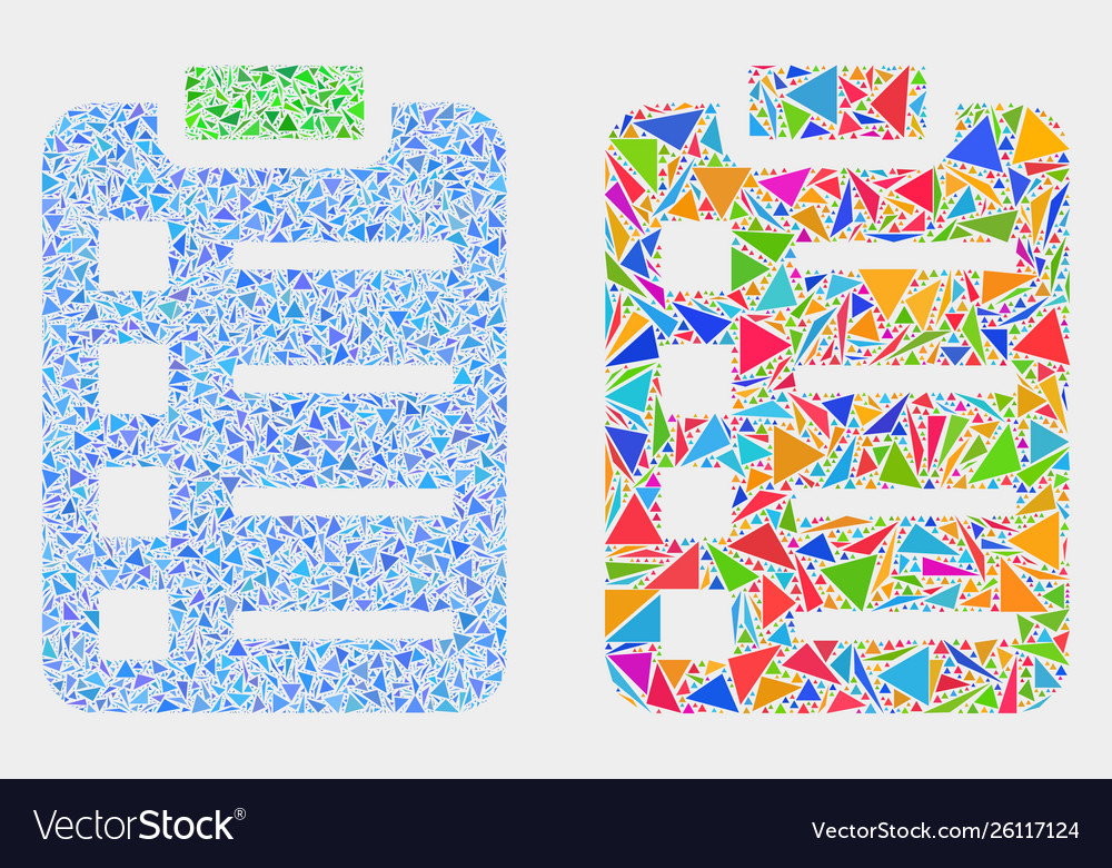 Items pad mosaic icon triangle elements