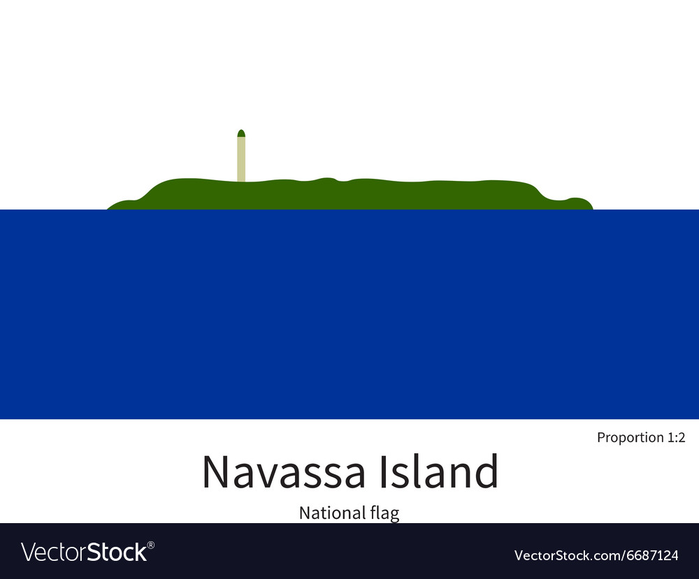 National flag of navassa island with correct