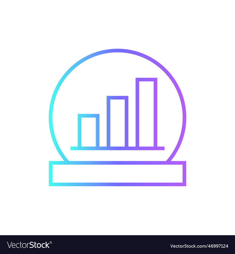 Prediction data analysis icon with blue duotone