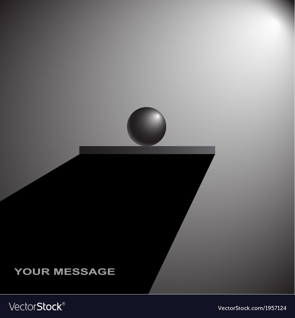 Shelf with sphere abstract