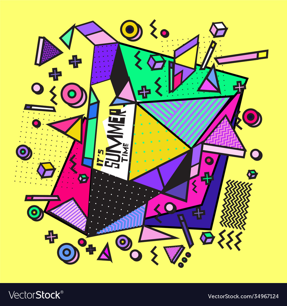 Triangle geometric forms for summer design event