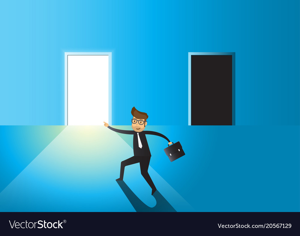 Business concept man to choose between Royalty Free Vector