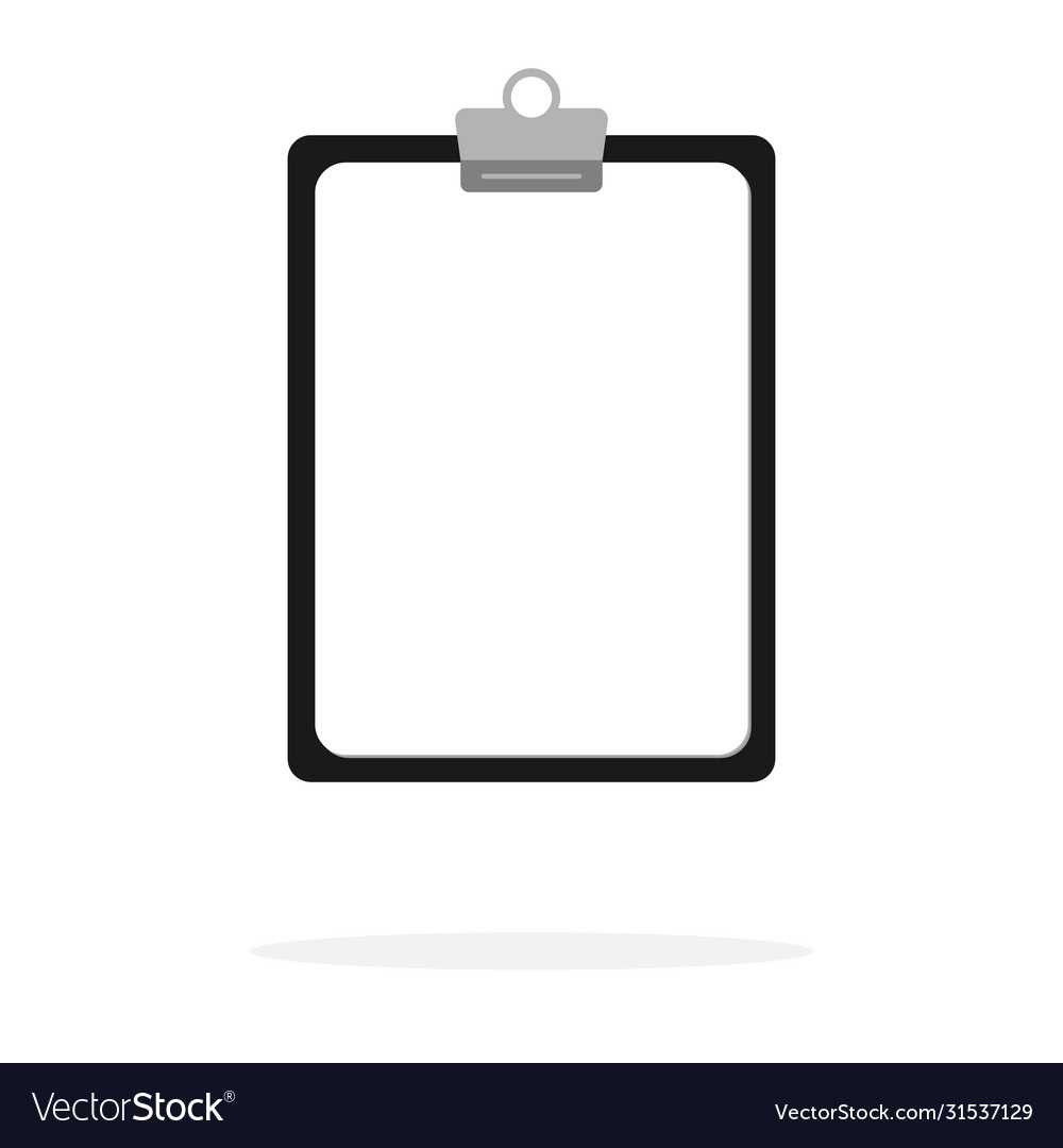 Clipboard with empty page vector image Clipboard with empty page