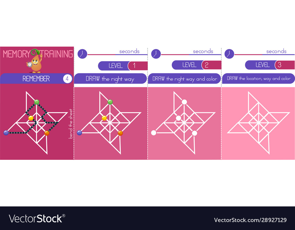 Draw 4 shape colour way vector image Draw 4 shape colour way