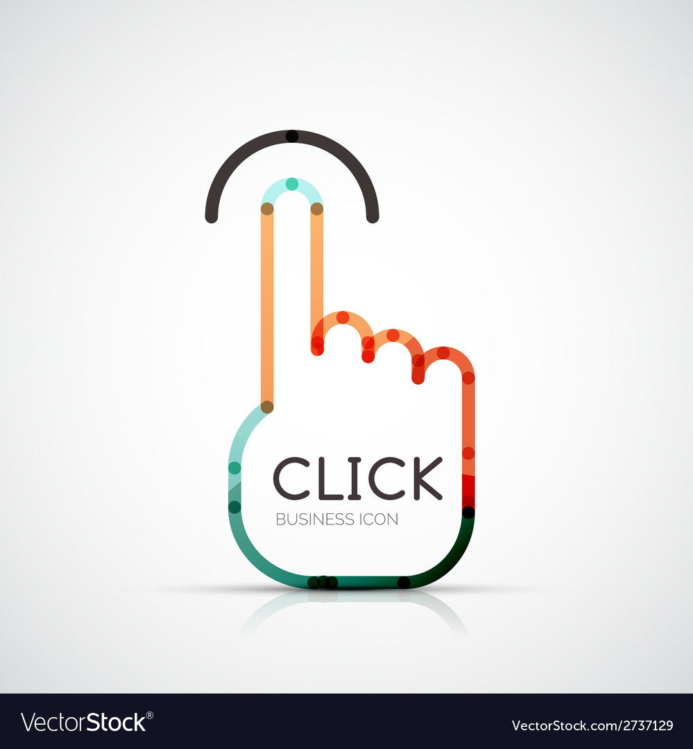 Finger click company logo business concept