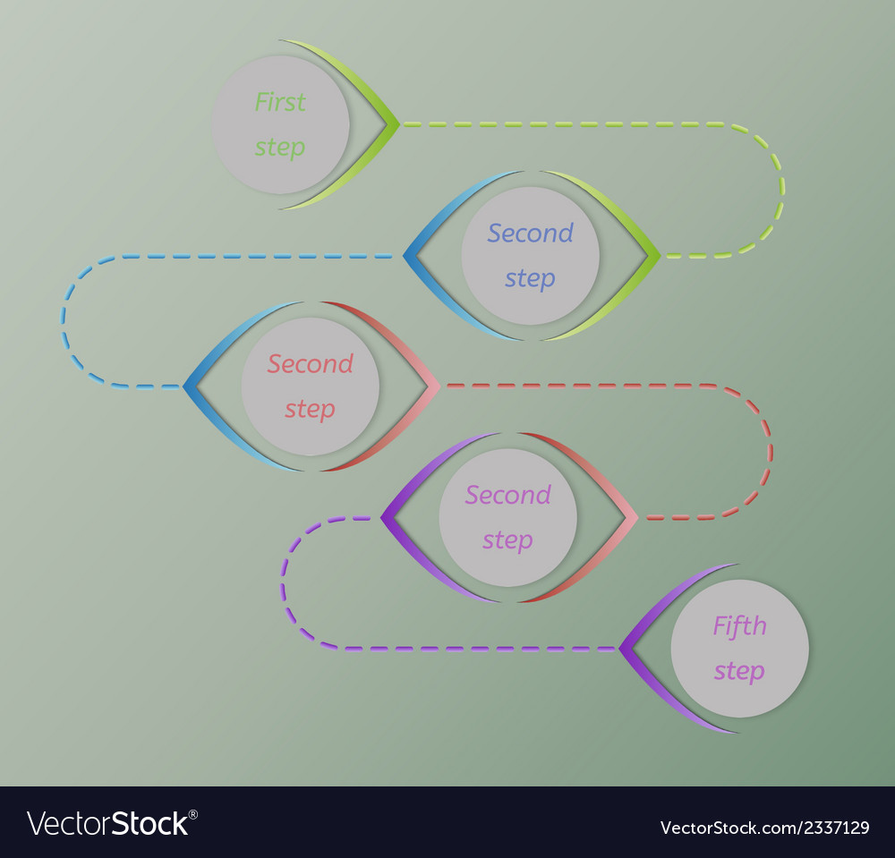 Five steps Royalty Free Vector Image - VectorStock