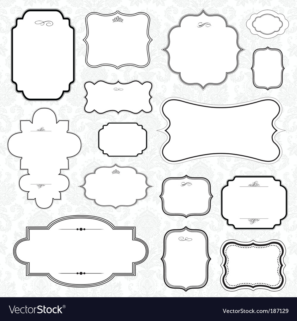 Download Frame set Royalty Free Vector Image - VectorStock