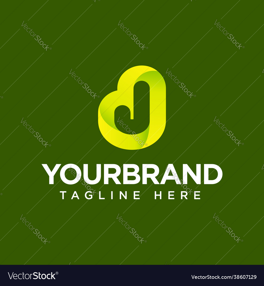J logo gradient design template element for your Vector Image J logo gradient design template element for your