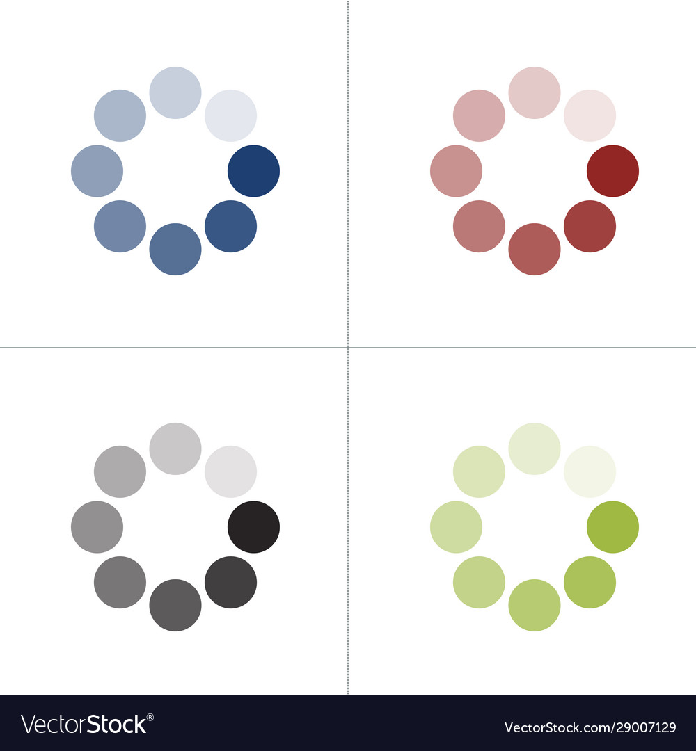 Ladesymbol in verschiedenen Farben Puffer vector image Ladesymbol in verschiedenen Farben Puffer