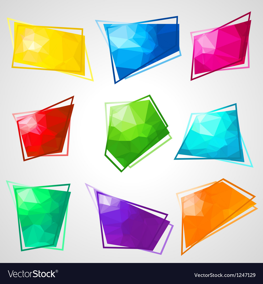 Multicolored speech bubbles with abstract