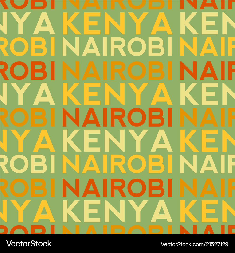 Nairobi kenya seamless pattern Royalty Free Vector Image