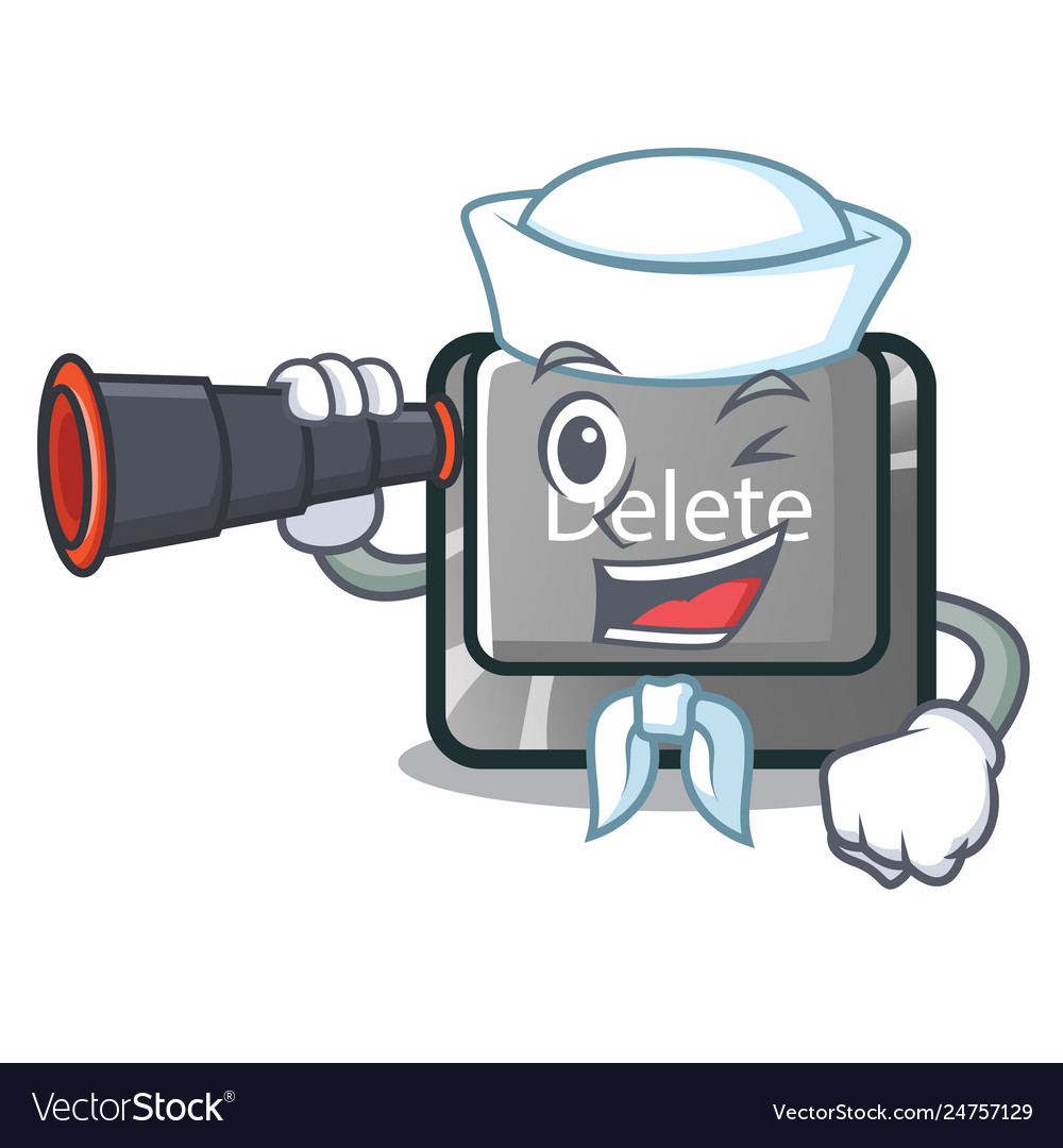 Sailor with binocular delete button in shape