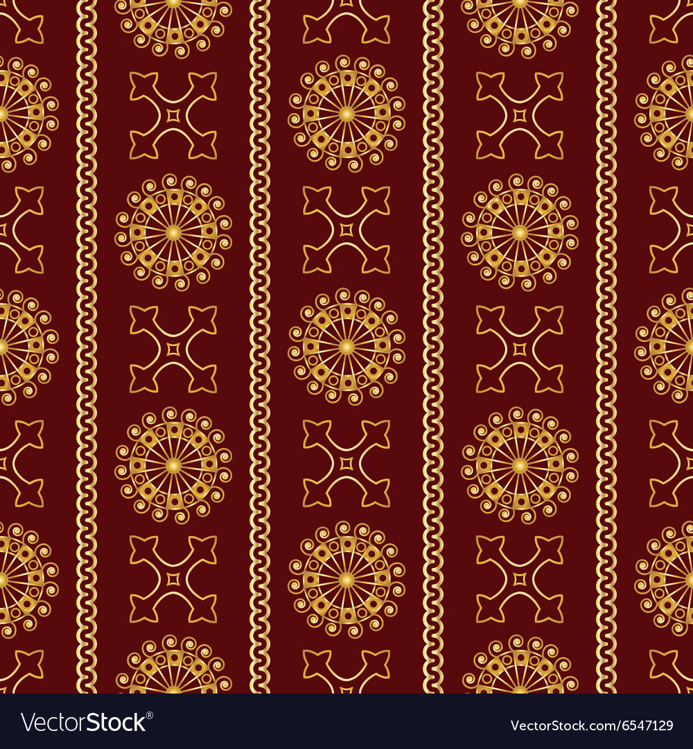 Seamless gold vintage ornamental pattern