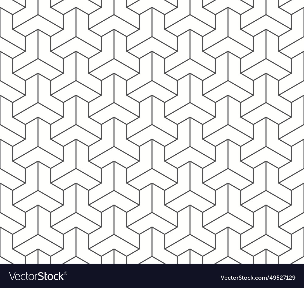 Seamless modern geometric pattern with hexagon
