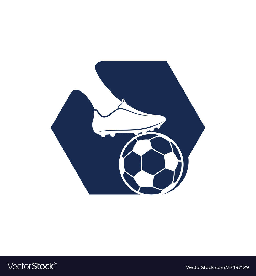 Soccer logo design creative football Royalty Free Vector