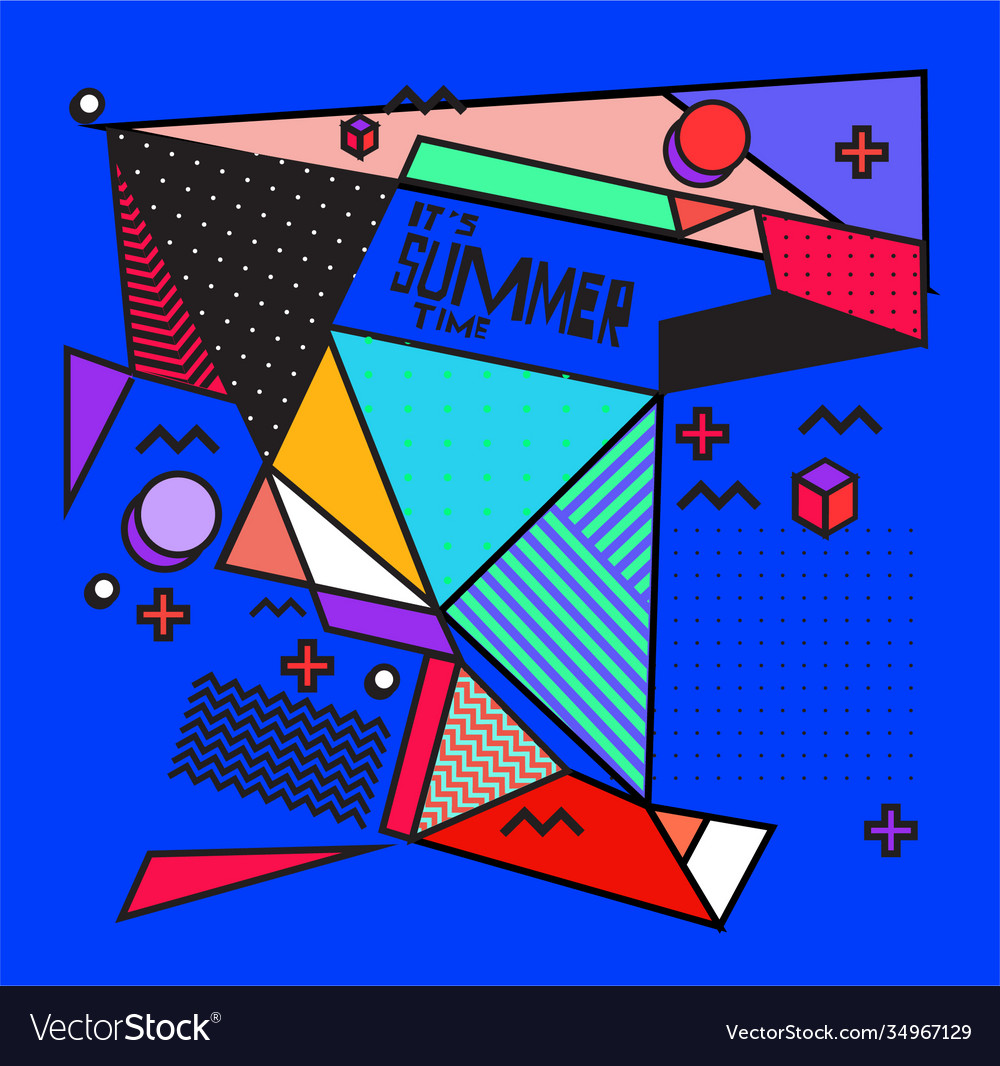 Triangle geometric forms for summer design event