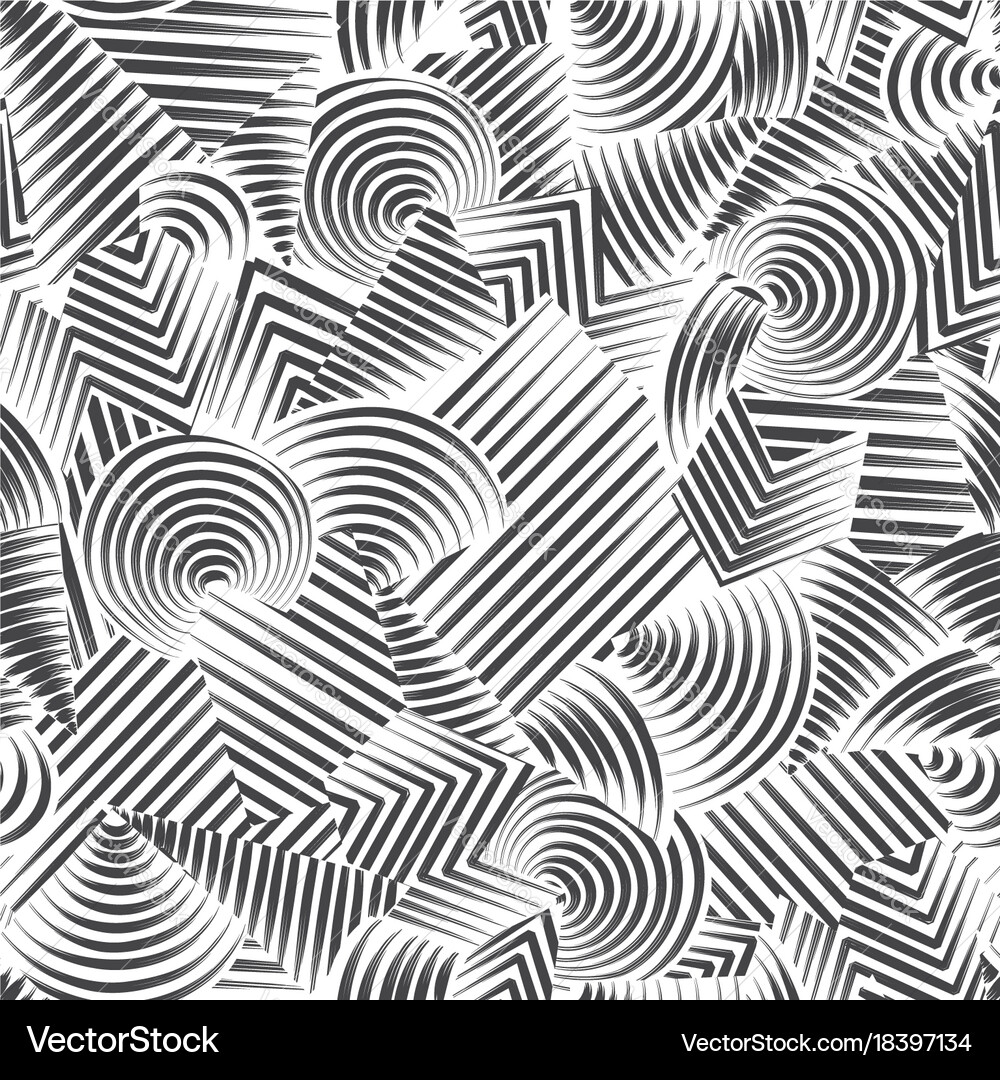 Abstract geometric seamless pattern bubble Vector Image