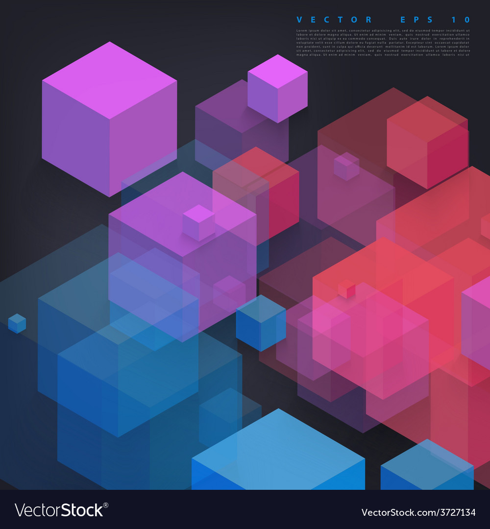 Abstract geometric shape from gray cubes