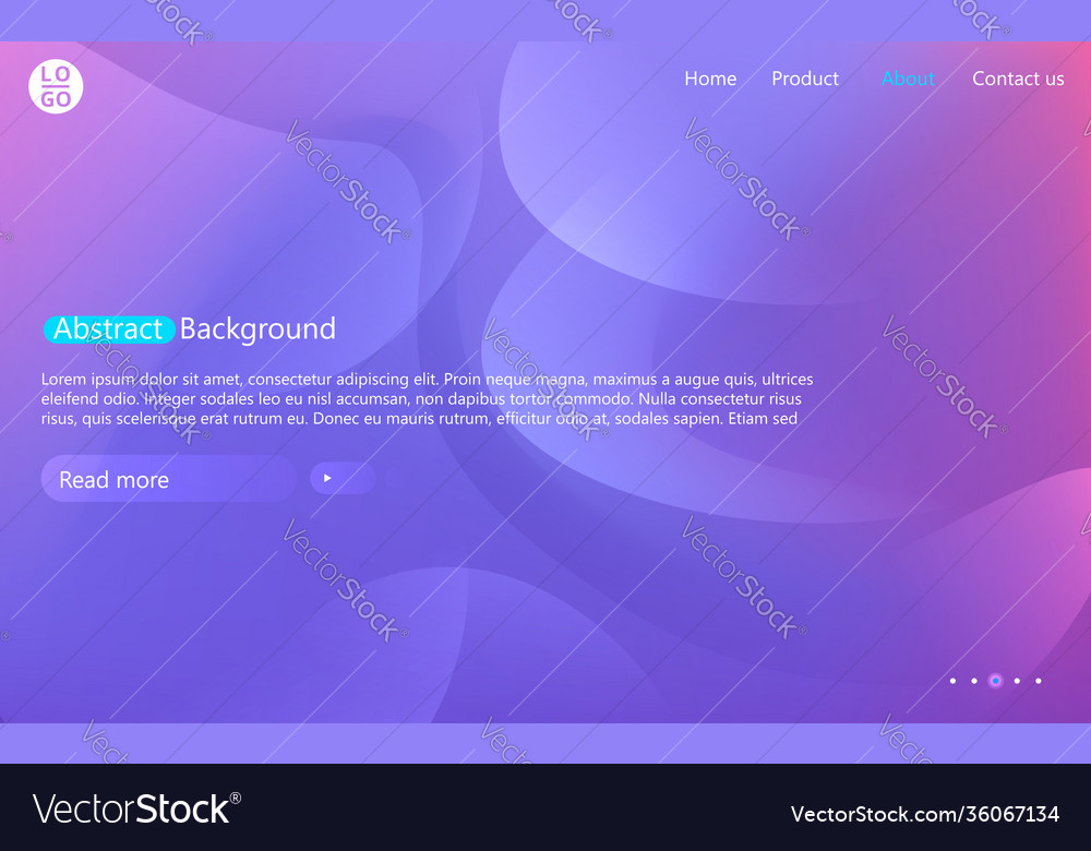 Abstract website template with gradient vector image Abstract website template with gradient