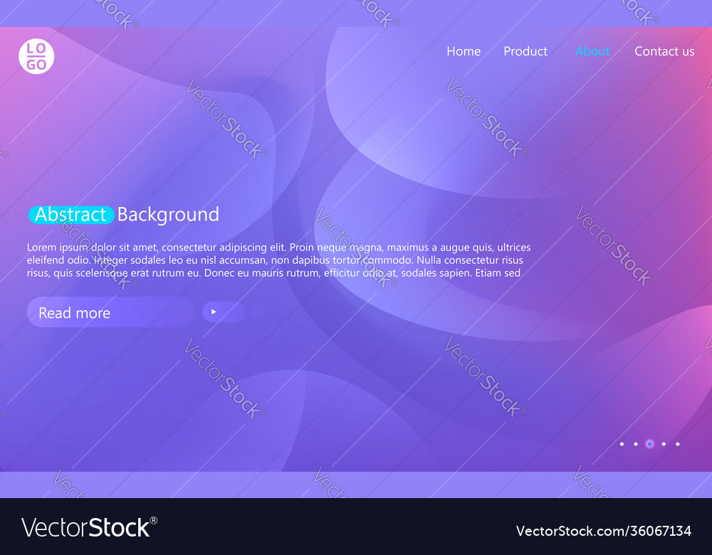 Abstract website template with gradient