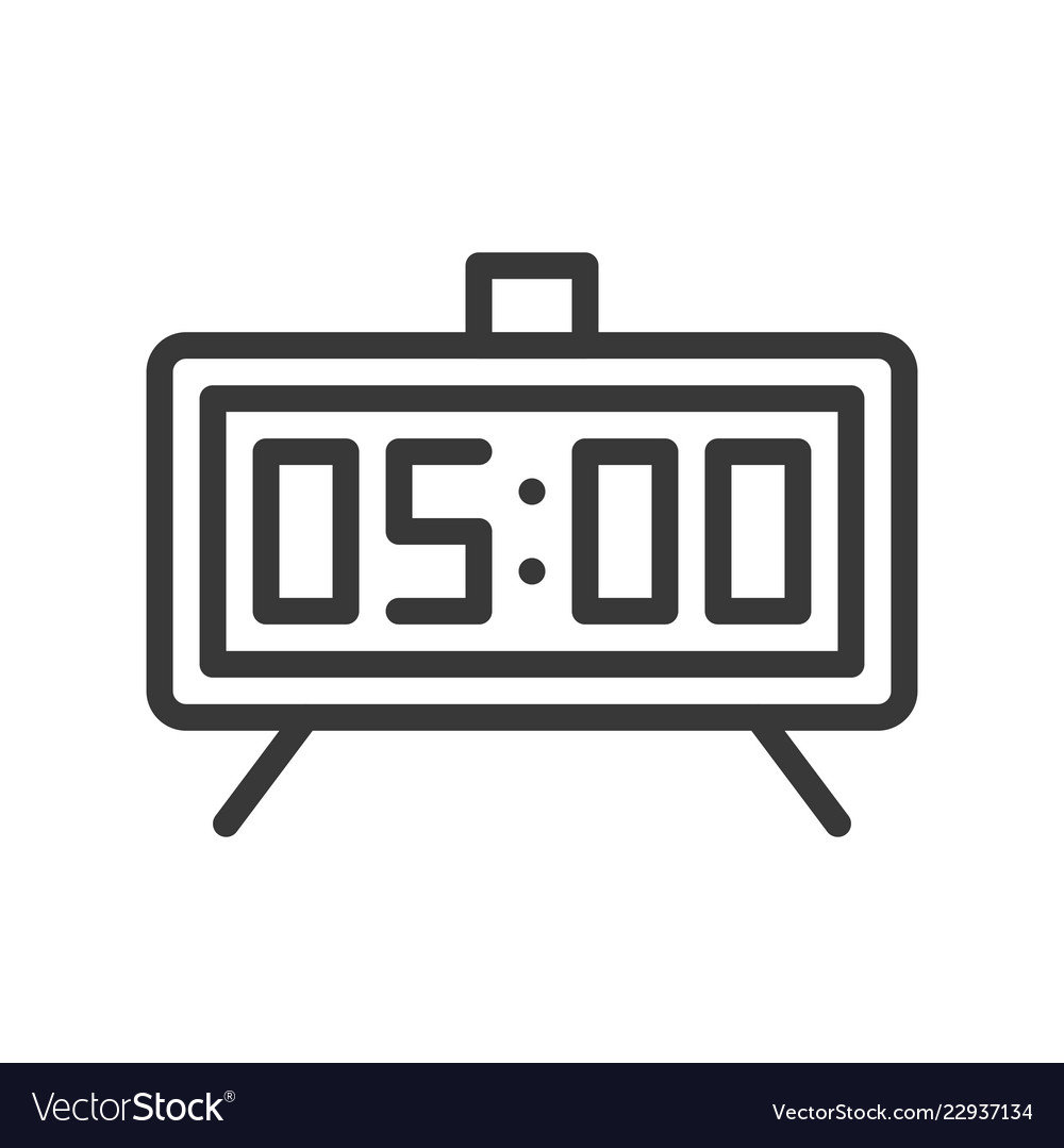 Alarm clock icon pixel perfect design editable Vector Image