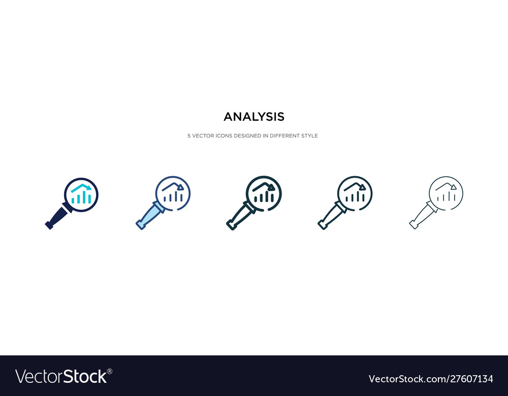 Analysis icon in different style two colored vector image Analysis icon in different style two colored