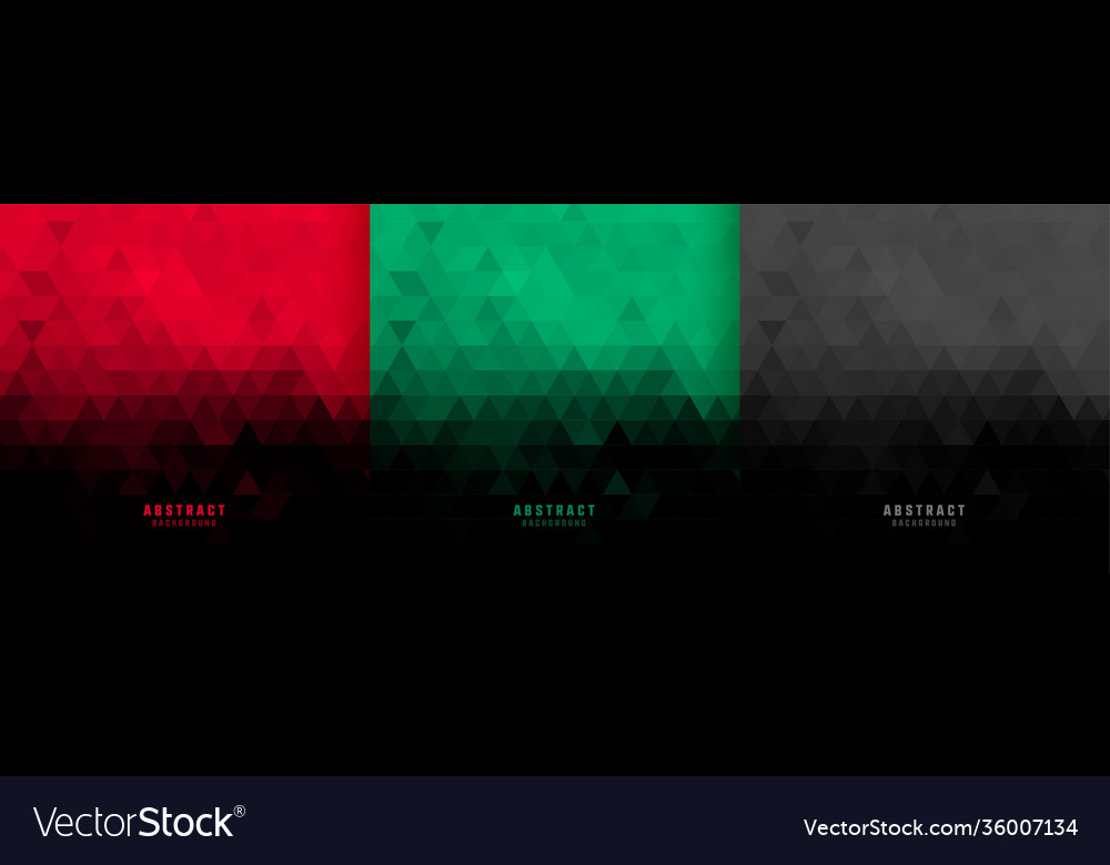 Dark triangle pattern background set three