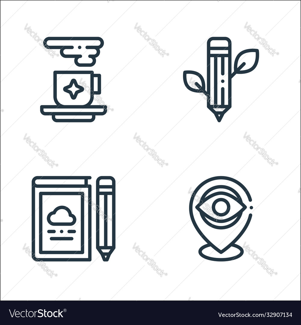 Design thinking line icons linear set quality Vector Image Design thinking line icons linear set quality