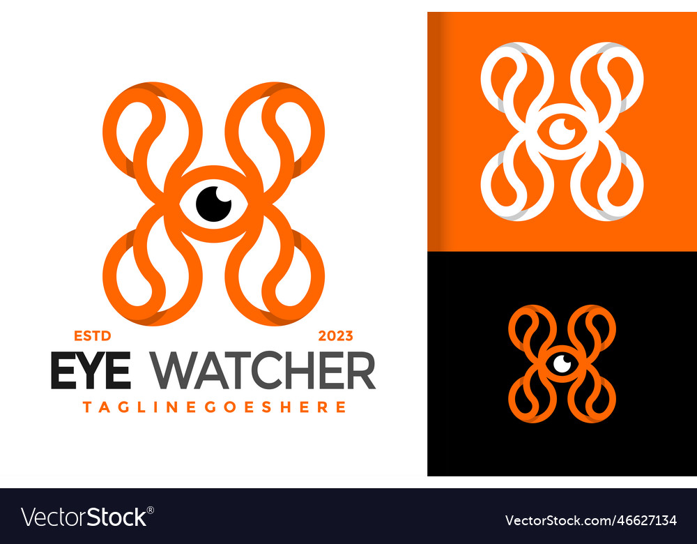 Eye watcher logo icon