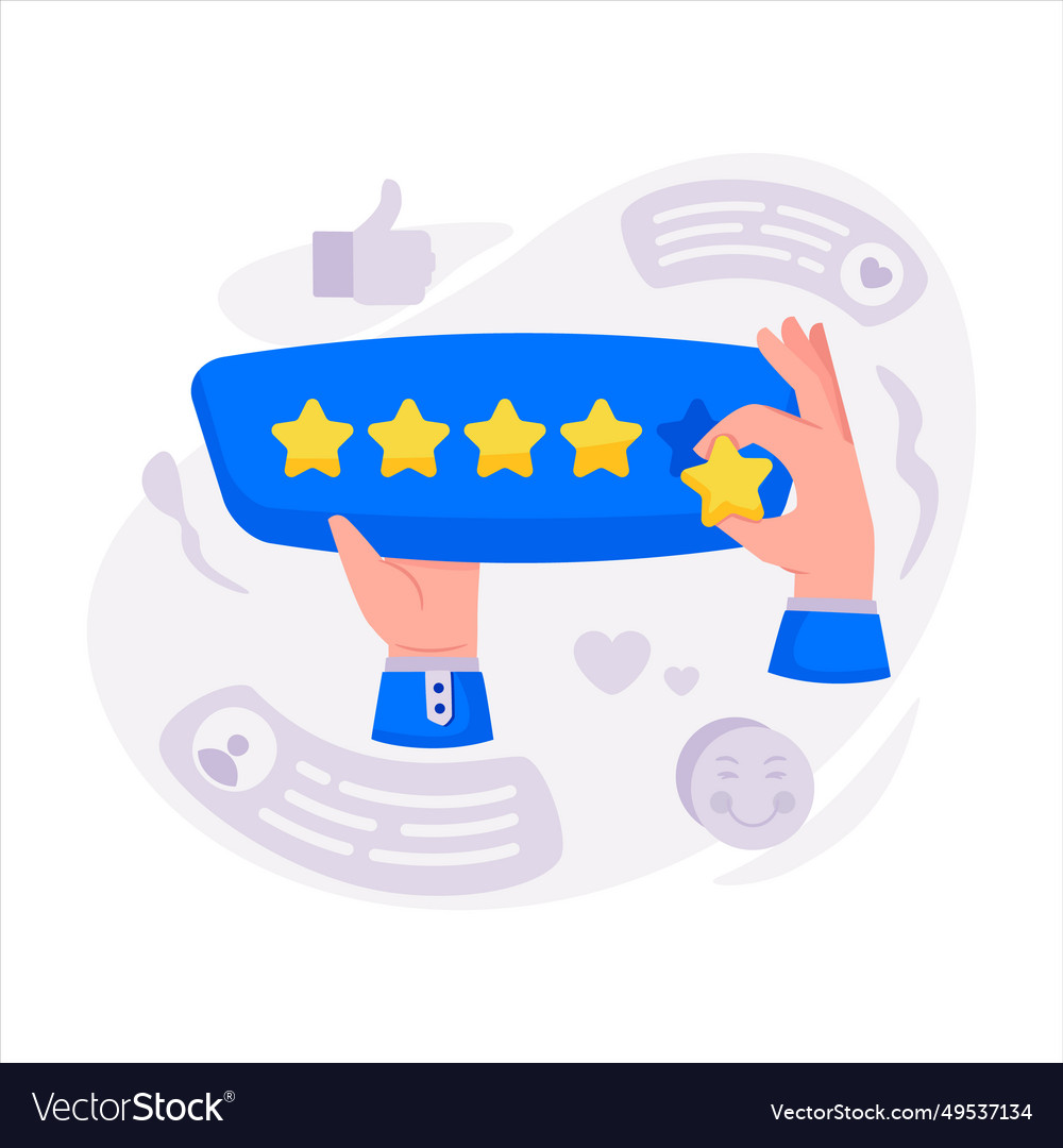 Hand gesture of giving a fifth star rating