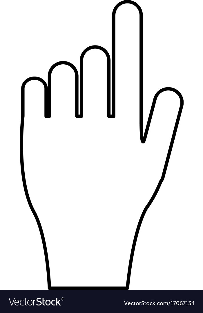Hand with index finger up icon image