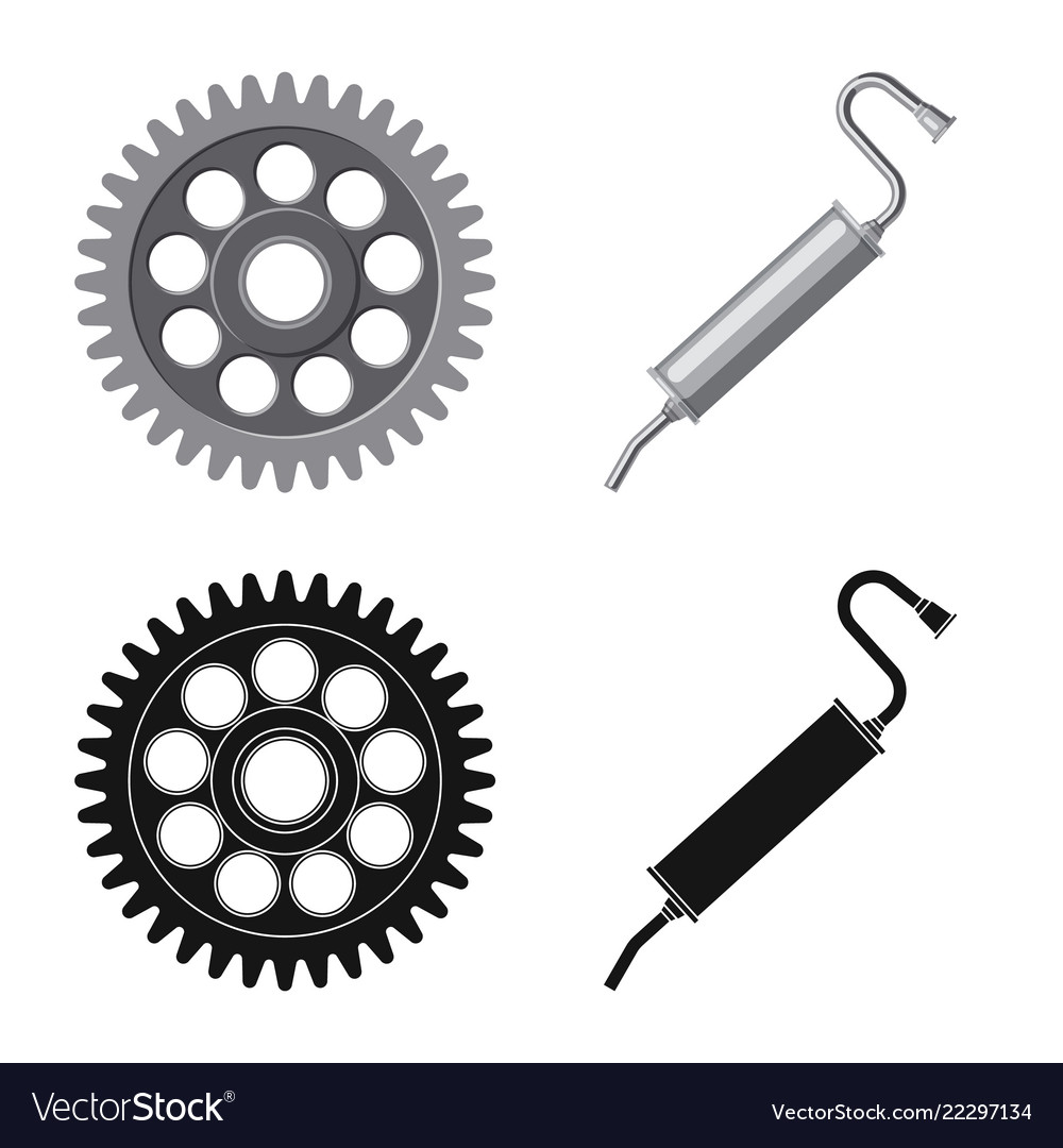 Isolated object of auto and part logo collection