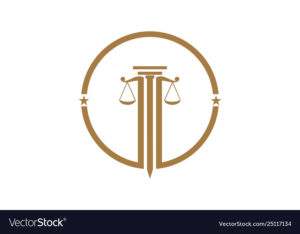 Lawyer Legal Law Firm Logo Design Royalty Free Vector Image