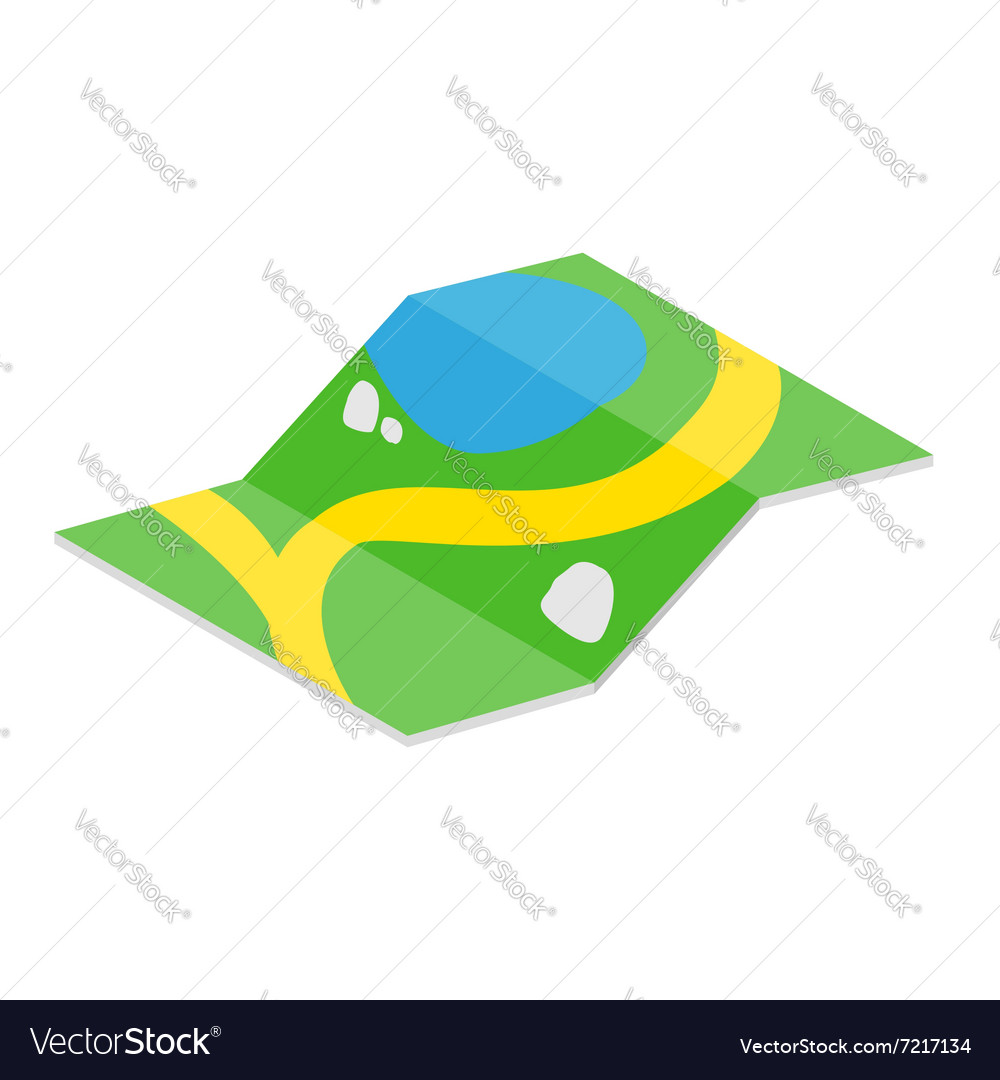 Map 3d isometric icon Royalty Free Vector Image