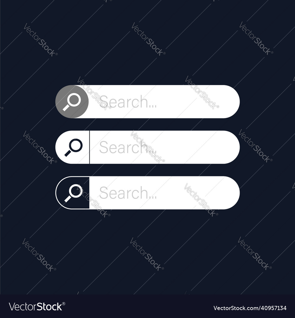 Search bar with icon and placeholder html vector image Search bar with icon and placeholder html